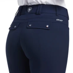 Ariat Ladies Tri Factor Knee Patch Breech - NAVY -Lemieux Store 10021779 02