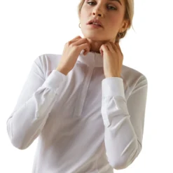 Ariat Women's Sunstopper 2.0 Show Top - WHITE/FLYNN -Lemieux Store 10043601 02