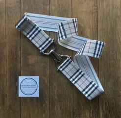 Bedford Jones Belt - Plaid W/ Silver D-Ring 1.5"