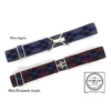 Bedford Jones Belt - Blue/Burgundy Argyle W/ Silver Surcingle 1.5"
