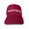 Halter Equestrian "Equestrian" Baseball Cap - CRANBERRY