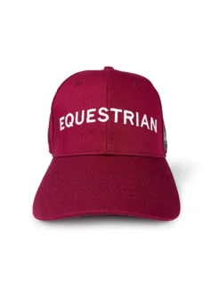 Halter Equestrian "Equestrian" Baseball Cap - CRANBERRY