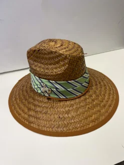 Riata Designs Original Hat - Sage And Blue Stripe