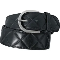 Tailored Sportsman Quilted Belt - BLACK