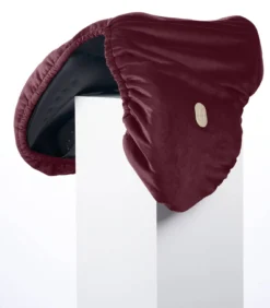 Hansen Equestrian Lush Velvet Saddle Cover -Lemieux Store Saddle Cover Burgundy Dressage 1