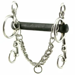 Hard Rubber Mullen Mouth Pelham Bit