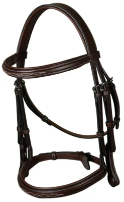 Dy'on US Hunter Collection Cavesson Noseband Bridle -Lemieux Store bridon muserolle francaise brun over hunter collection 1