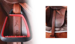 FreeJump Classic Wide Stirrup Leathers-Havana