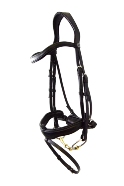 Signature By Antares Dressage Flash Noseband Snaffle Bridle W/Crank