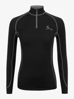 LeMieux Ladies Long Sleeve Base Layer - BLACK -Lemieux Store lm baselayer black1 hr3000x4000