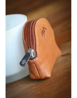 PÉNÉLOPE Penelope Leather Coin Purse -Lemieux Store porte monnaie penelope cognac