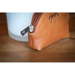 PÉNÉLOPE Penelope Leather Coin Purse -Lemieux Store porte monnaie penelope cognac 1