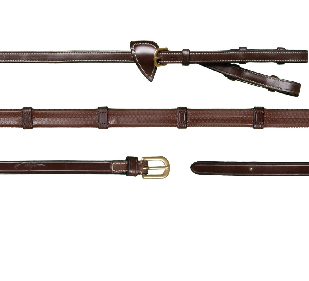 Dy'on D Collection 1/2" Converter Rubber Reins With 7 Leather Loops 2 Dy'on D Collection 1/2" Converter Rubber Reins With 7 Leather Loops - Image 2