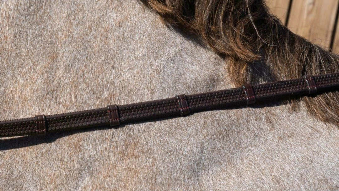 Dy'on Working Collection Rubber Reins W/ 7 Leather Loops 1/2" 2 Dy'on Working Collection Rubber Reins W/ 7 Leather Loops 1/2" - Image 2