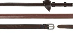 Dy'on Working Collection Rubber Reins - 2 Colours -Lemieux Store renes caoutchouc 1 2 brun full working by dyon 1